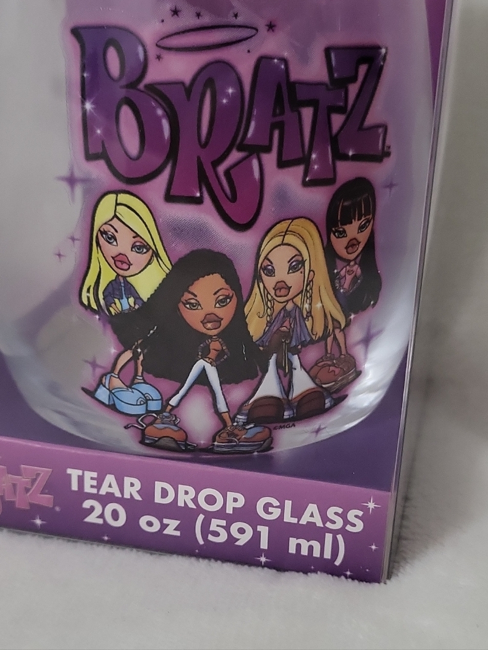 Bratz Tear Drop Glass 20 oz Glassware Purple - Picture 6 of 9